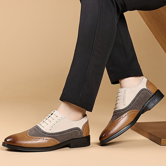Herren Business Brogue Oxford Schuhe – Eleganter Vintage-Stil für Alltag & Büro