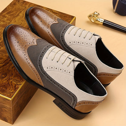 Herren Business Brogue Oxford Schuhe – Eleganter Vintage-Stil für Alltag & Büro