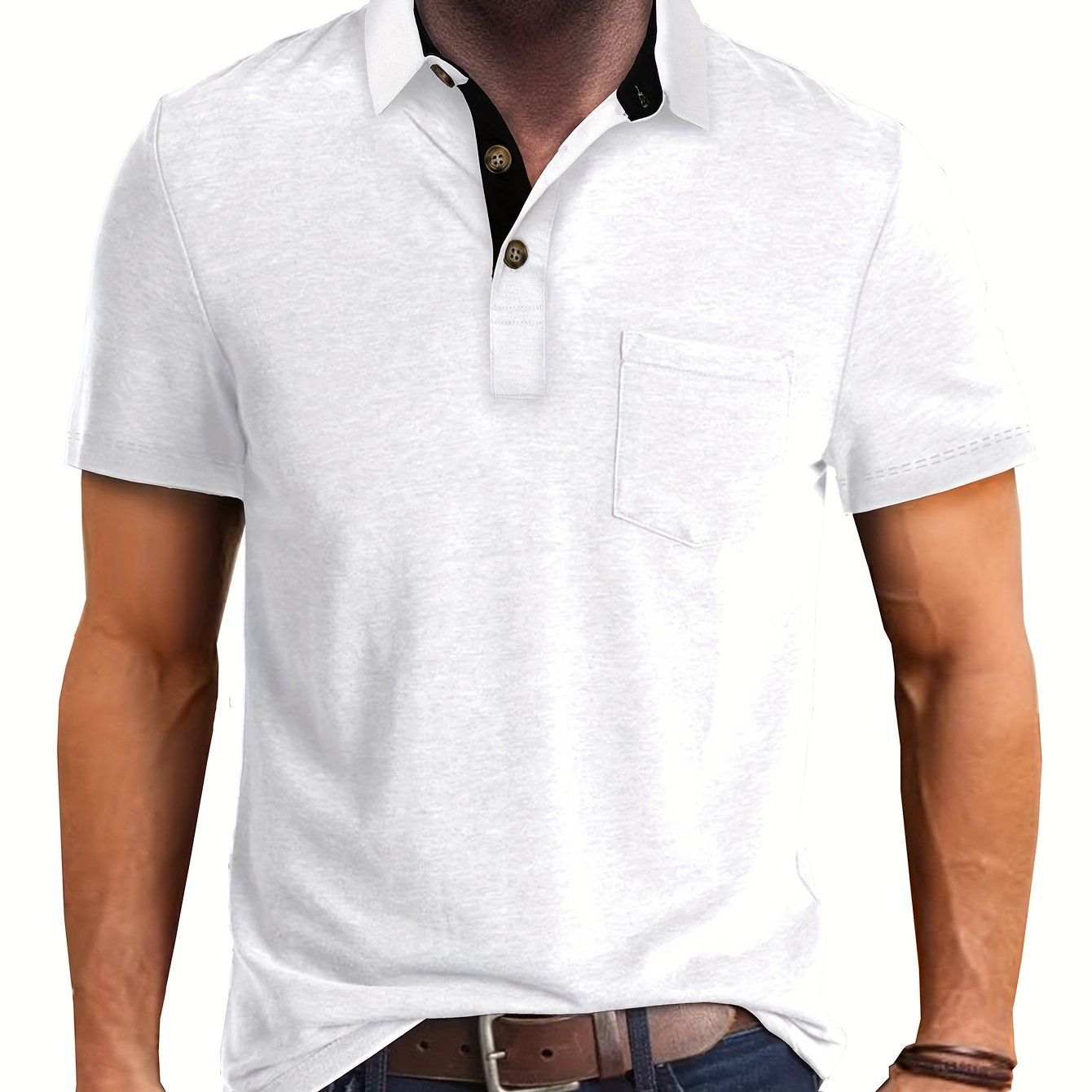 Herren Polohemd mit Brusttasche – Stilvolles Freizeitshirt für Alltag und Büro