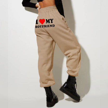 Gabriel – Lässige Sporthosen mit 'I Love My Boyfriend' Aufdruck