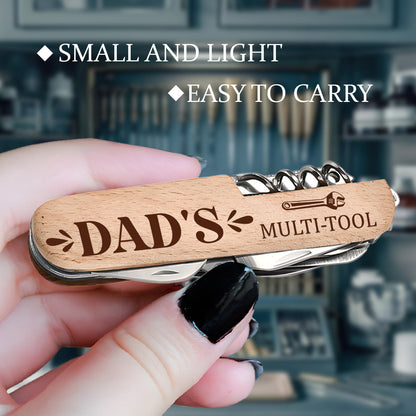 Vaterstags Multi-Tool für Herren – Klassisches Taschenmesser mit Gravur, Geschenkidee für Papa