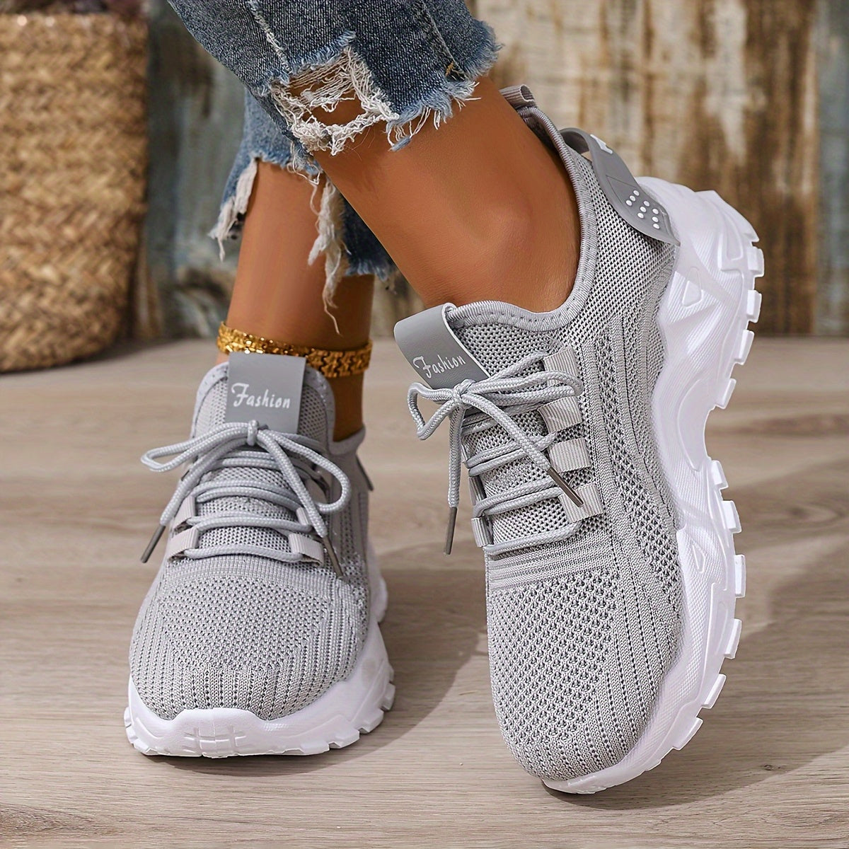 Damen Sneaker Atmungsaktiv Sportlich Freizeit Laufschuhe