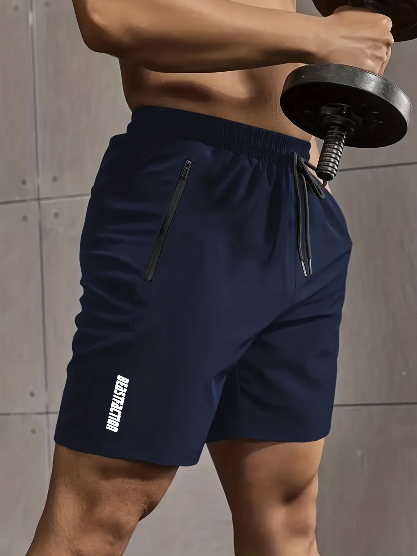 Herren Sportshorts mit Zipper-Taschen – Trainingsshorts Fitness & Workout