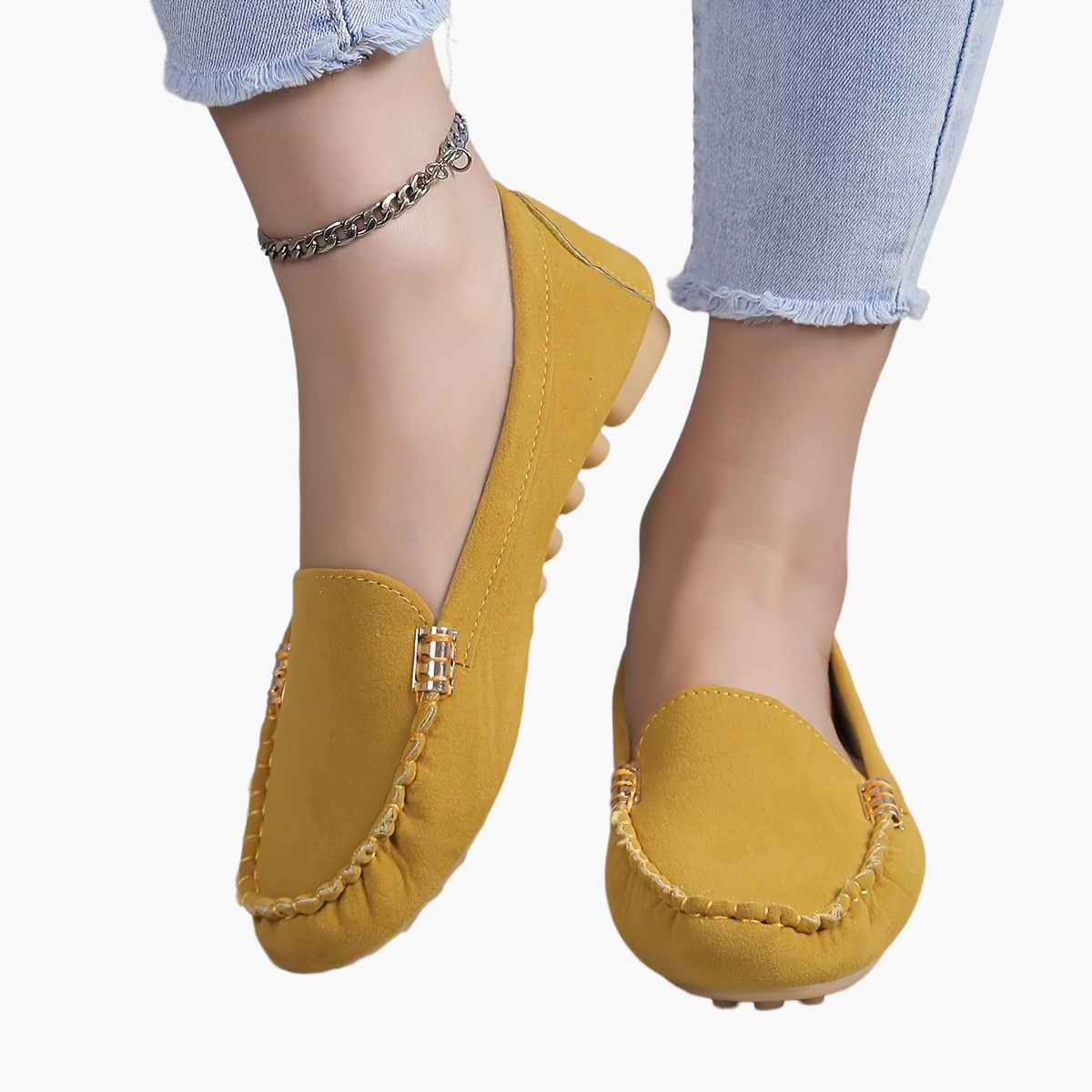 Damen Mokassin-Slipper – Bequeme Freizeitschuhe im eleganten Look