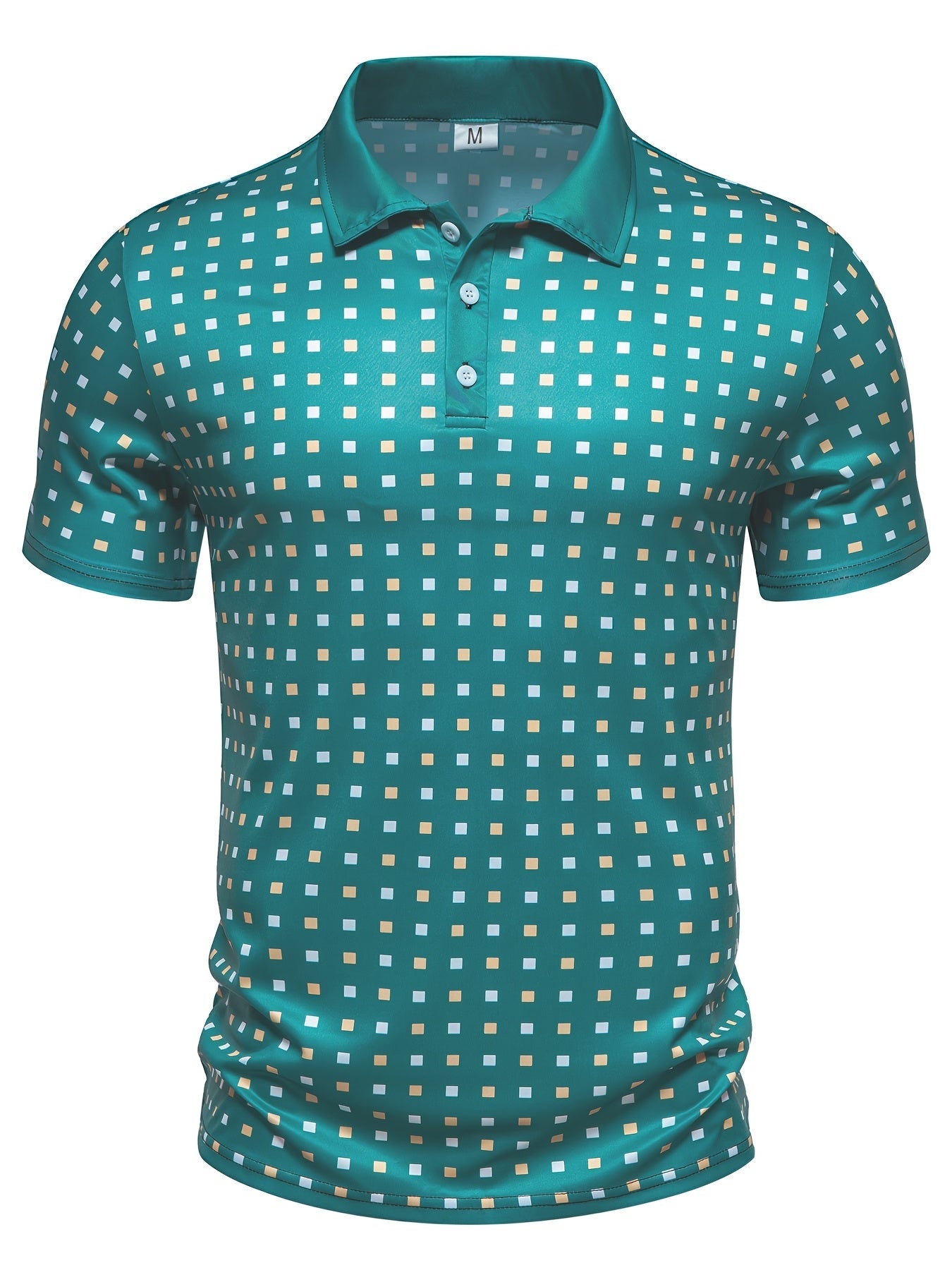 Herren Poloshirt mit modernem geometrischem Muster – Stilvolles Freizeit- und Business-Outfit