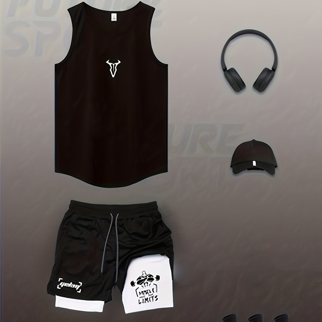 Herren Fitness Trainingsset – Muskelaufbau Tanktop & Shorts für Gym und Workout