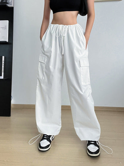 Shirley – Weite Damenhosen mit hohem Bund und Kordelzug