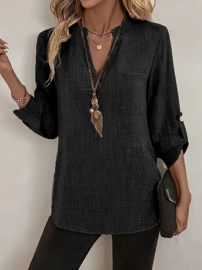 Damen Tunika-Bluse im legeren Boho-Stil für Alltag und Büro