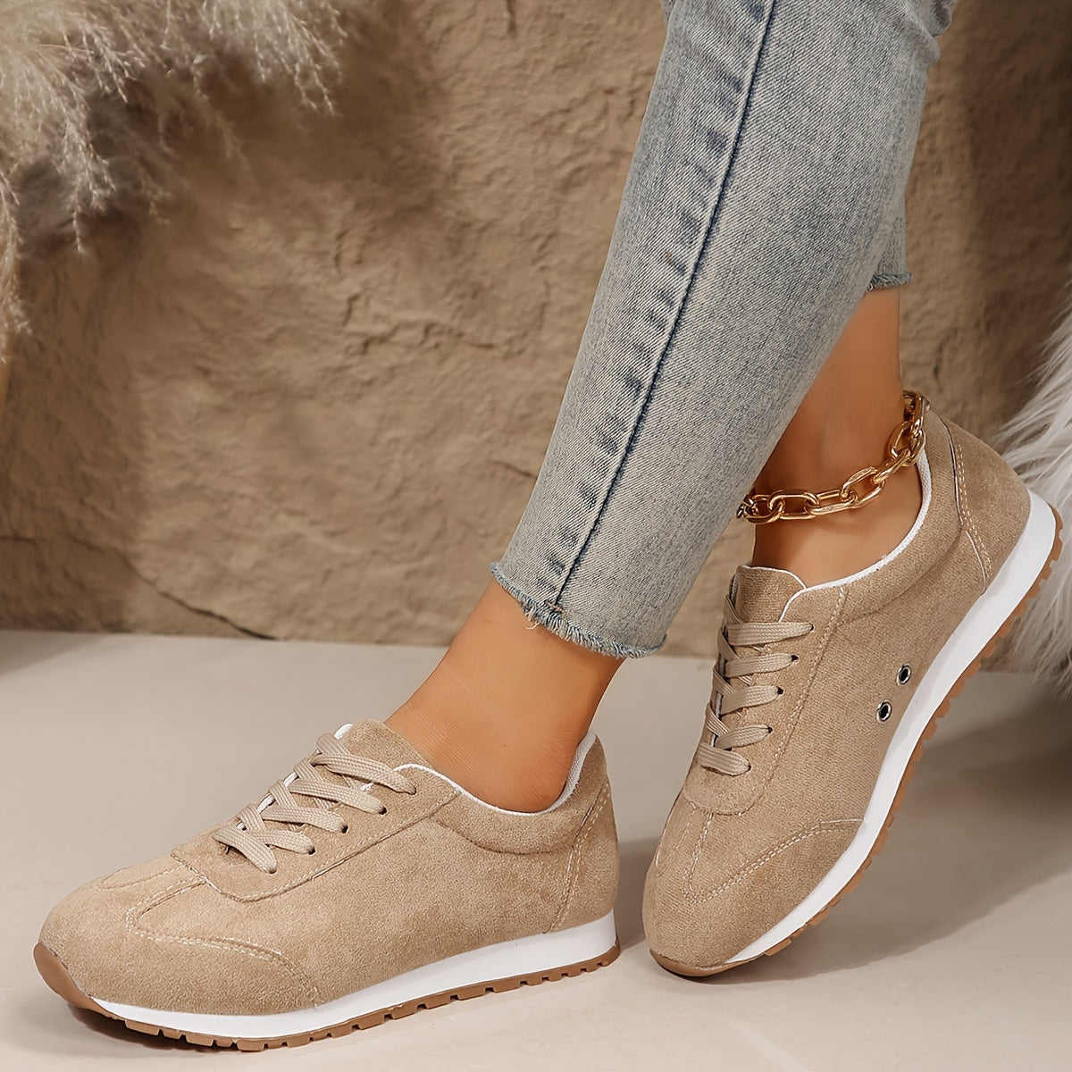 Damen Sneaker im Casual Stil für Alltag und Freizeit – Bequeme Schnürschuhe