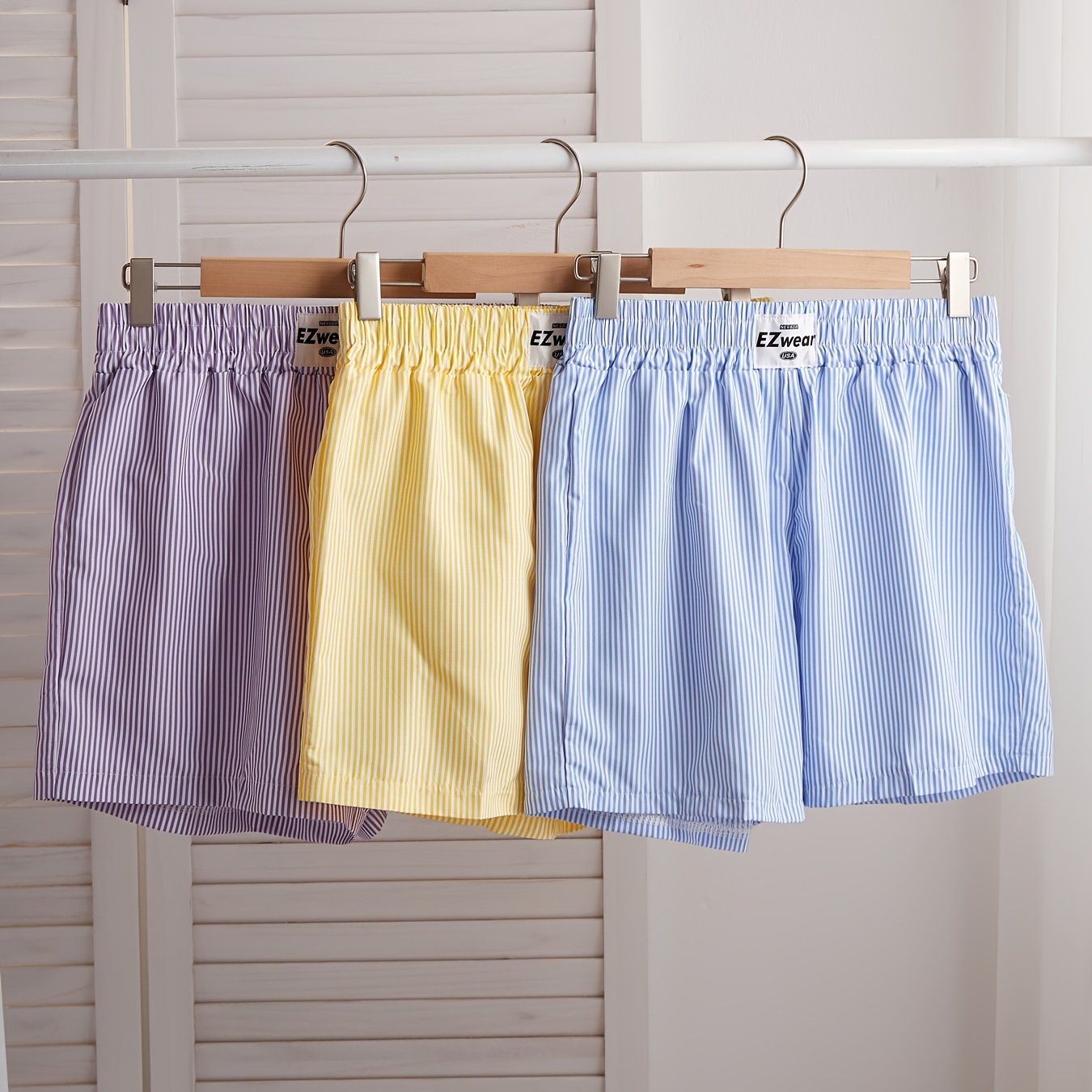 Damen Pyjama Shorts Set – Gestreifte lockere Homewear, bequem & stilvoll