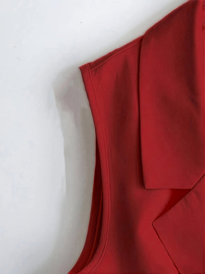 Damen Elegante Ärmellose Blazer-Weste für Business und Freizeit