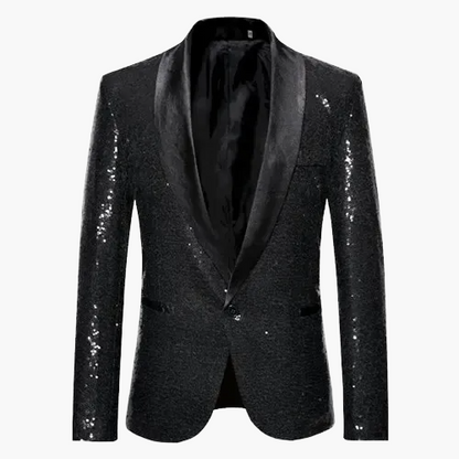 Herren Smoking Sakko mit Pailletten – Eleganter Blazer für festliche Anlässe und Abendveranstaltungen