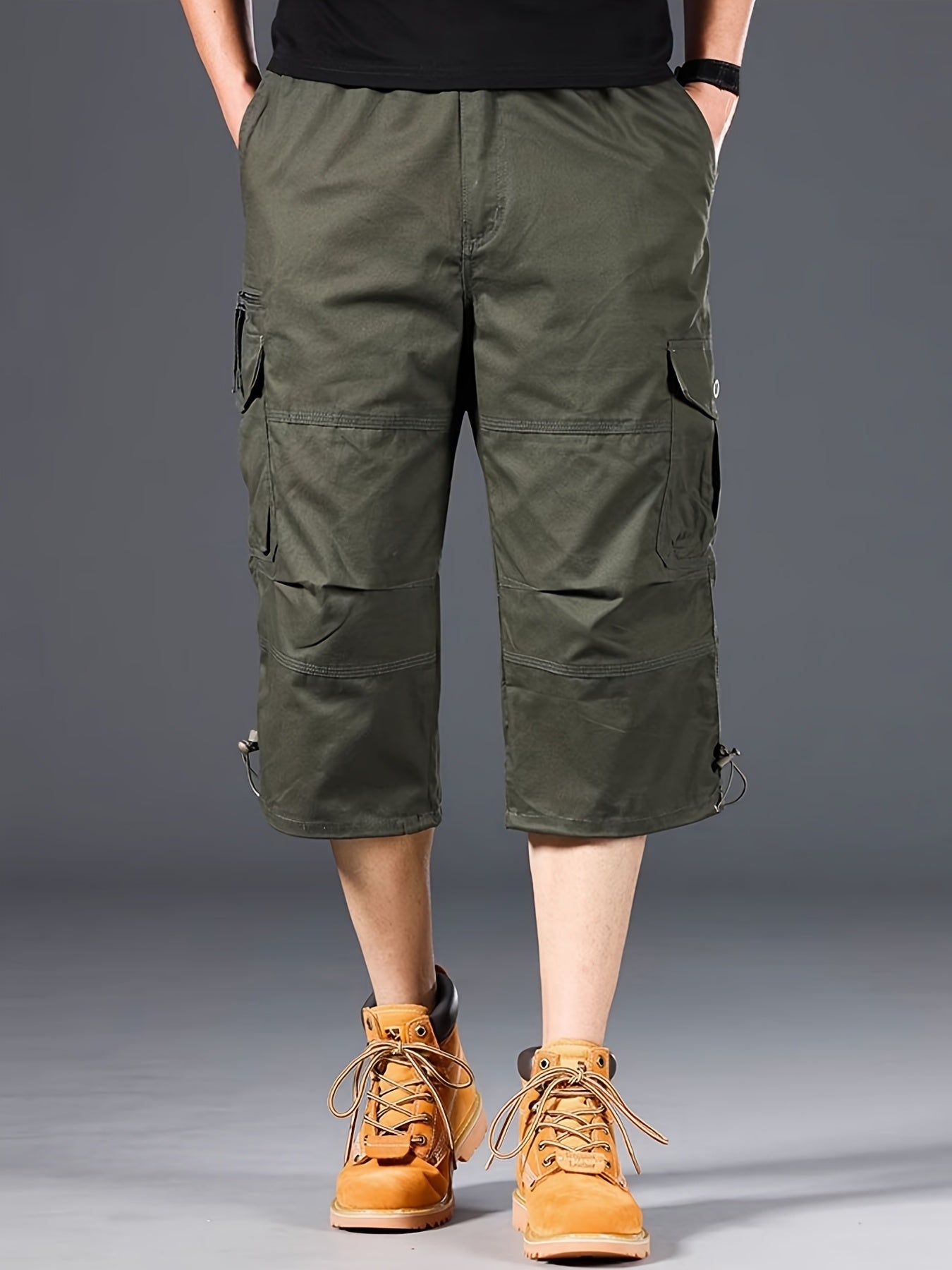 Herren Cargo Outdoor Shorts mit vielen Taschen und langem Schnitt – Ideal für Abenteuer & Freizeit