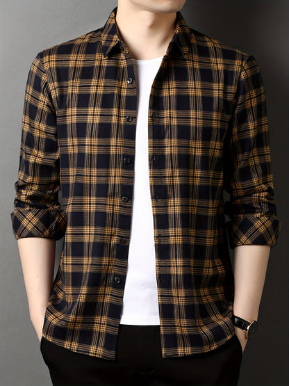 Herren Karohemd Modern Fit – Elegantes Business und Freizeit Hemd