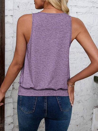 Damen Freizeit Tanktop mit V-Ausschnitt – Lässiges Sommer-Top für Alltag und Freizeit