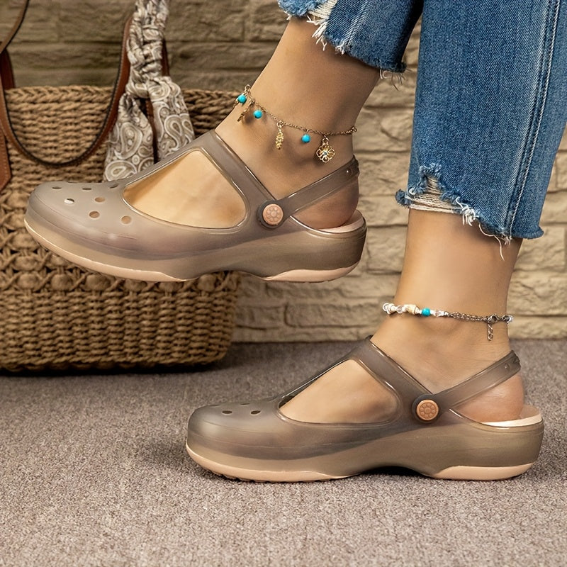 Damen Komfort-Mary Jane Clogs für Alltag und Freizeit – Stilvolle Plateau-Slipper