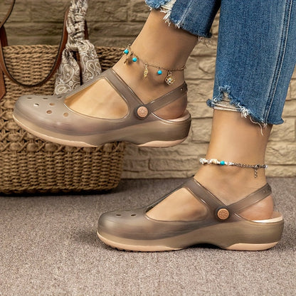 Damen Komfort-Mary Jane Clogs für Alltag und Freizeit – Stilvolle Plateau-Slipper