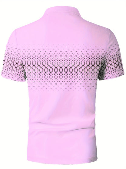 Herren Polo-Shirt mit modernem Muster – Stilvolles Freizeitshirt für Alltag und City