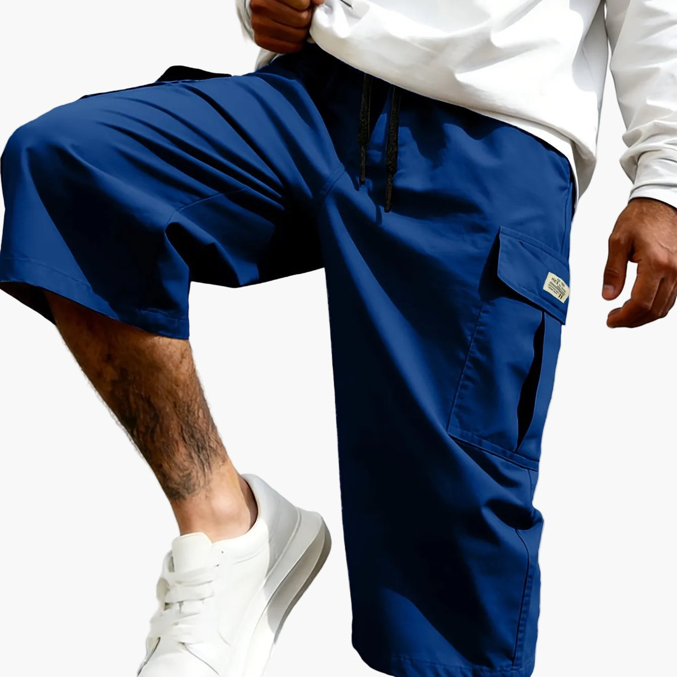 Herren Cargo-Shorts mit Taschen – Lässige Knielange Freizeithose für Alltag & Sport