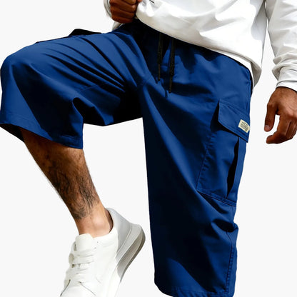 Herren Cargo-Shorts mit Taschen – Lässige Knielange Freizeithose für Alltag & Sport