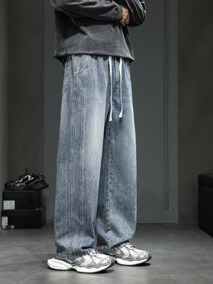 Herren Baggy Jeans im Urban Streetwear Stil – Weite Passform für Freizeit & Alltag
