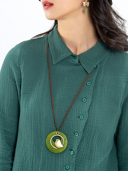 Unisex Vintage Halskette mit Retro-Vogelanhänger – Statement Schmuck für besondere Anlässe