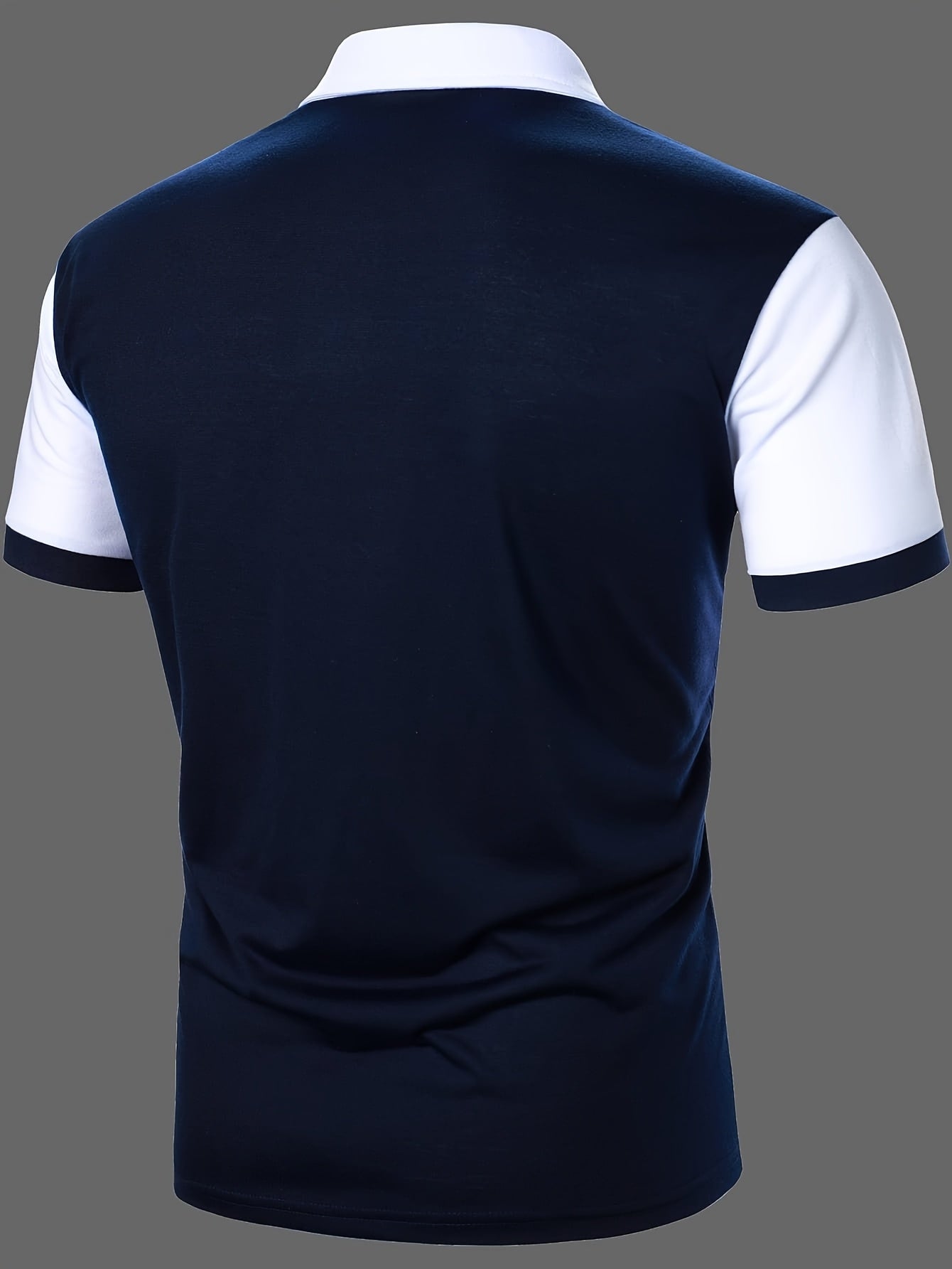 Herren Polohemd Modern Smart-Casual mit Streifen-Design und Brusttasche