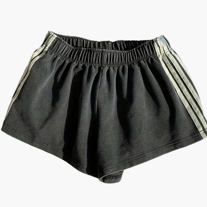 Damen Sport Shorts mit Streifen – Bequeme Trainingshose für Fitness & Freizeit