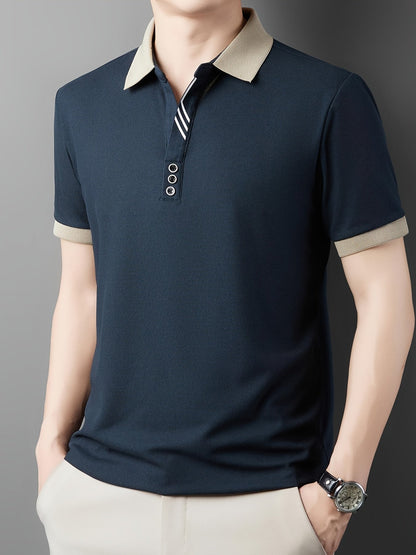 Herren Polohemd mit Kontrastkragen – Stilvolles Freizeit- und Business-Poloshirt