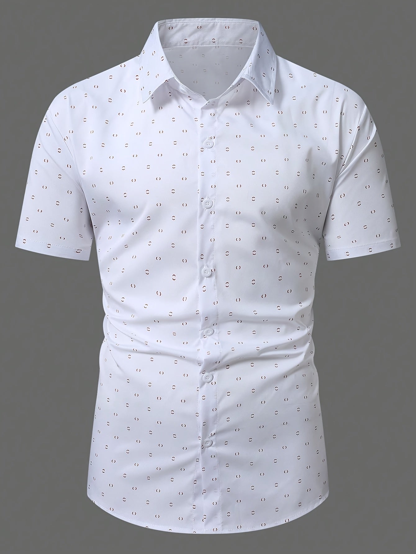 Herren Kurzarm Business Hemd Modern Fit – Elegantes Freizeithemd mit dezentem Muster, ideal fürs Büro und festliche Anlässe