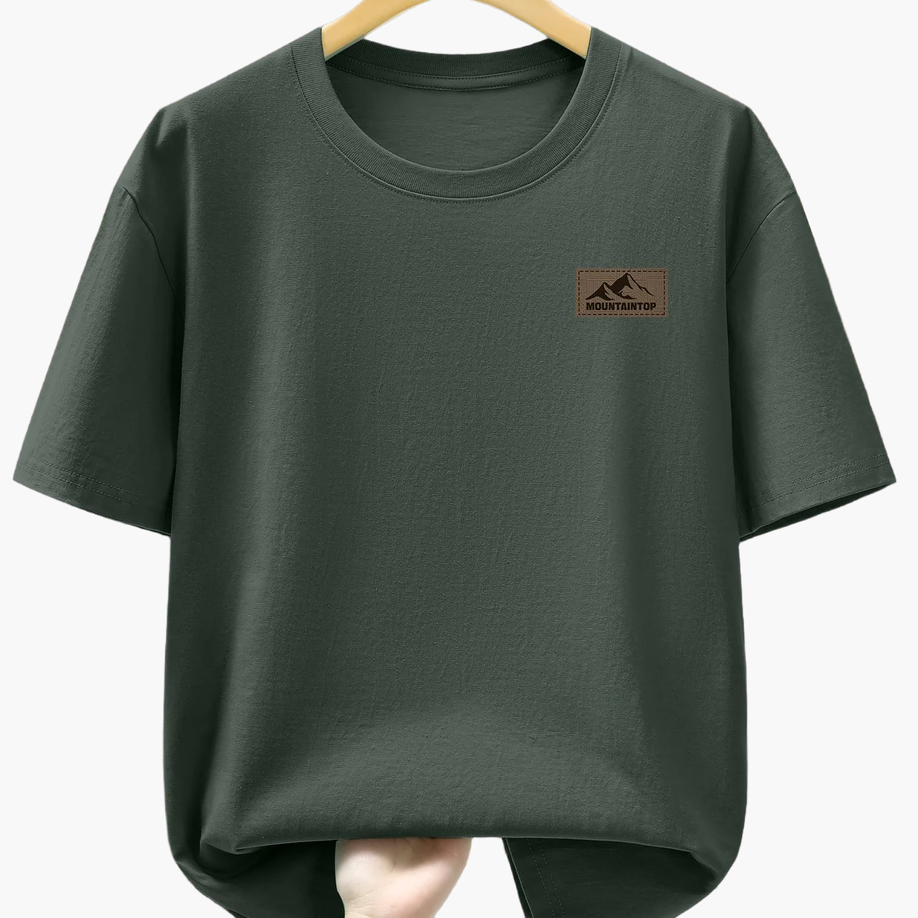 Herren T-Shirt mit Berg-Logo – Freizeit, Modern, Outdoor-inspiriert