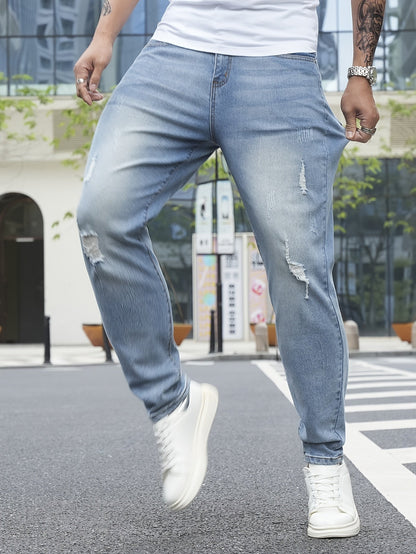 Herren Jeans im Distressed Streetstyle Look – Lässige Freizeitjeans