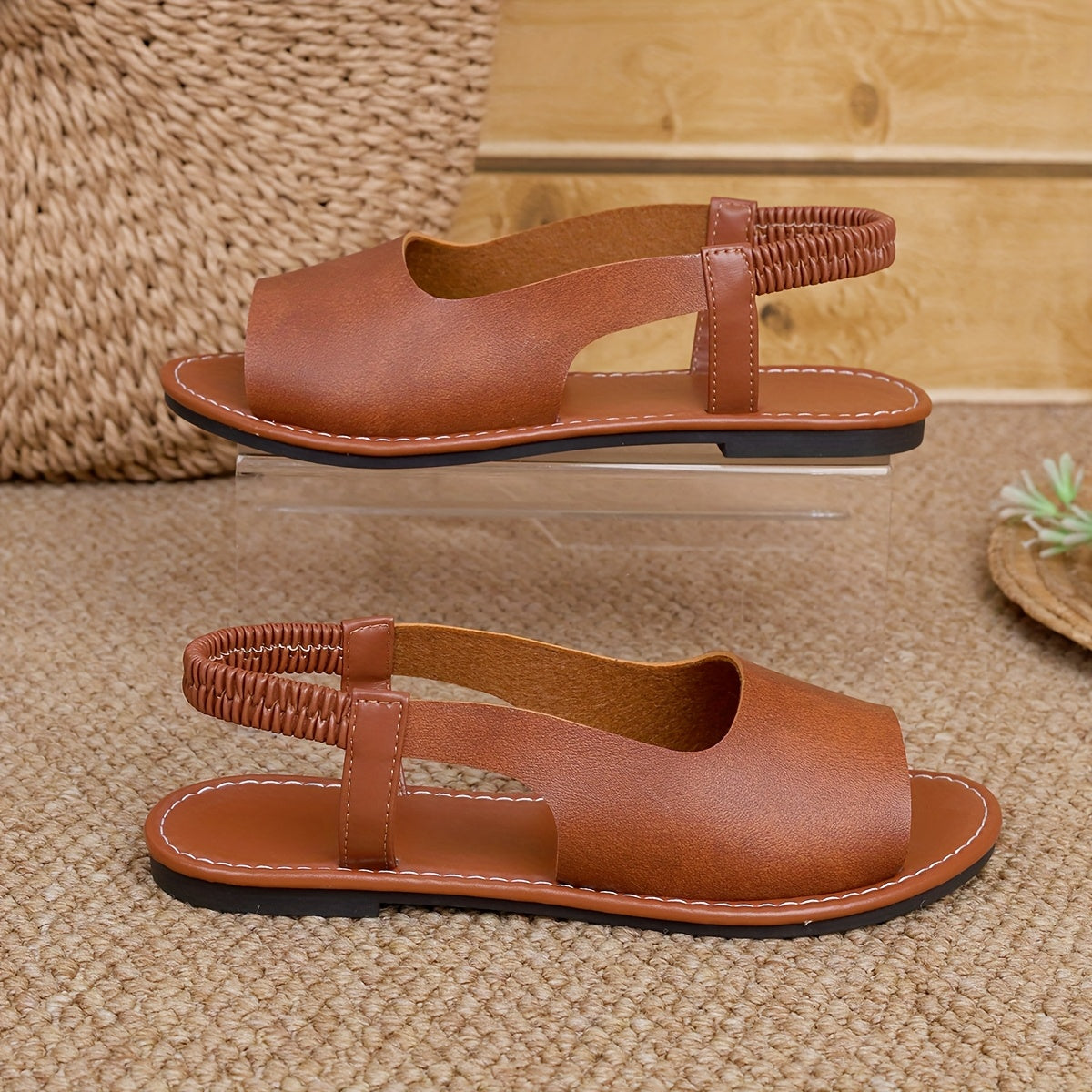 Damen Geflochtene Sling-Sandalen für Alltag und Freizeit