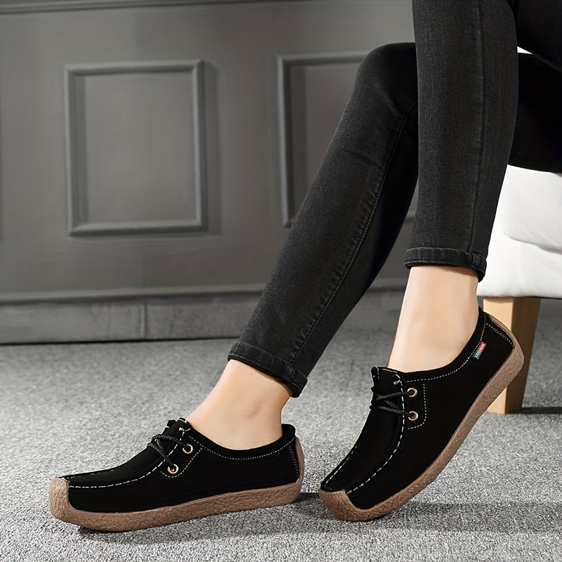 Damen Bequeme Freizeit-Loafer mit Schnürung – Stilvolle Alltagsschuhe für Damen