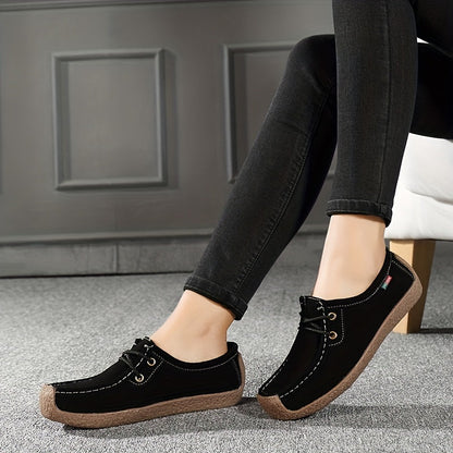 Damen Bequeme Freizeit-Loafer mit Schnürung – Stilvolle Alltagsschuhe für Damen