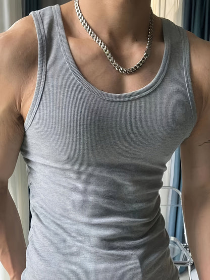 Herren Tanktop im sportlichen Stil – Figurbetontes Basic für Fitness und Freizeit