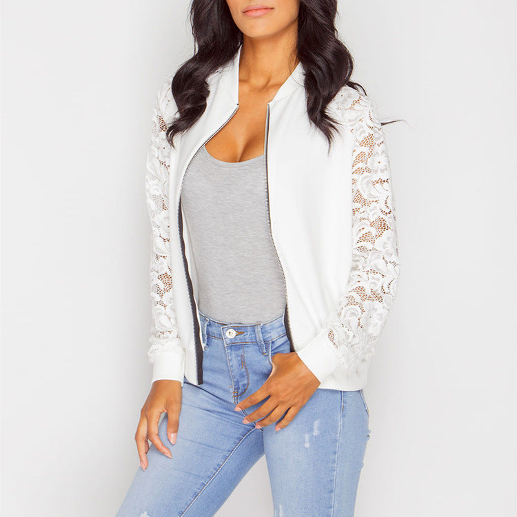 Kim – Damen-Bomberjacke mit Spitze