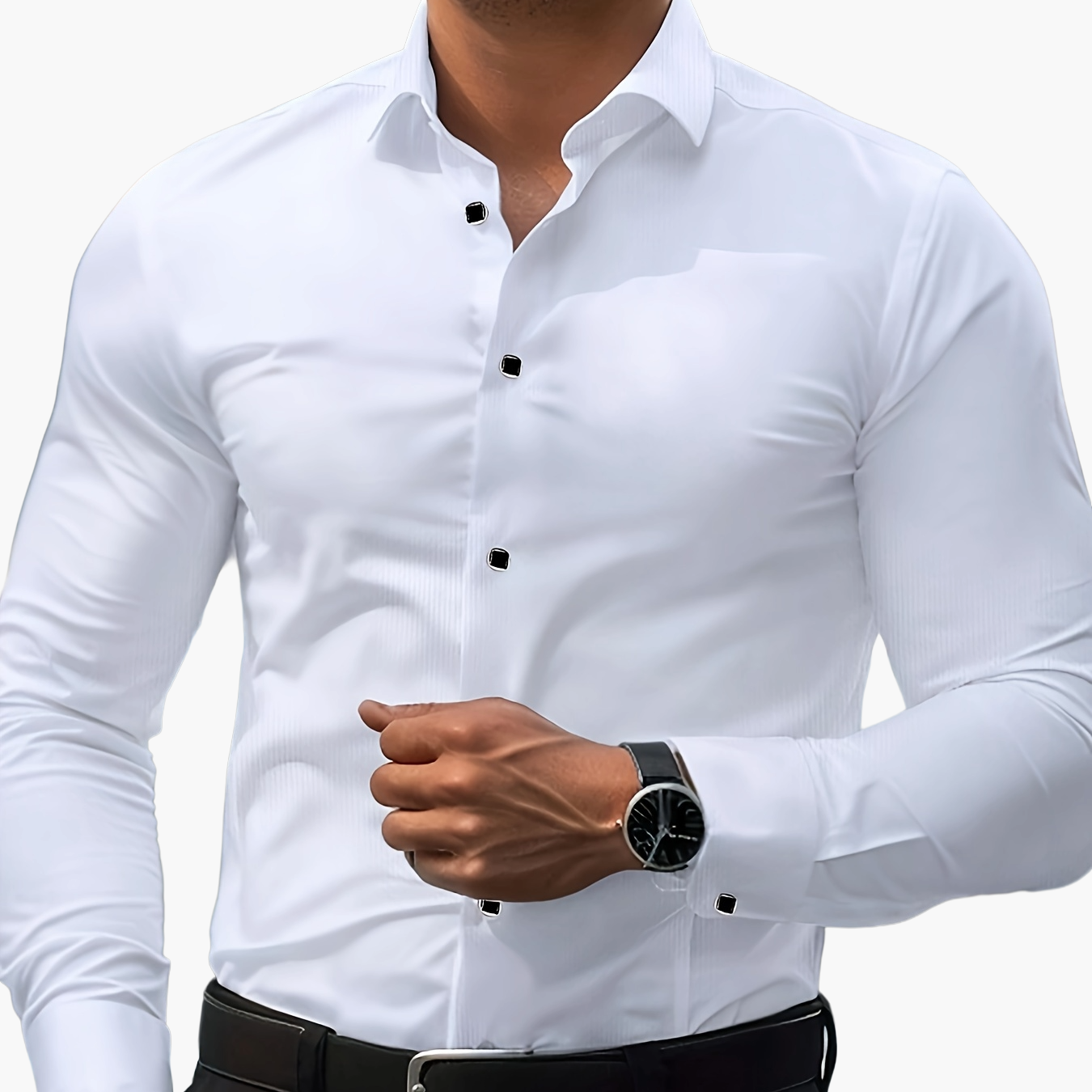 Elegantes Herren Businesshemd – Schmal geschnitten, modern, für Büro & Freizeit
