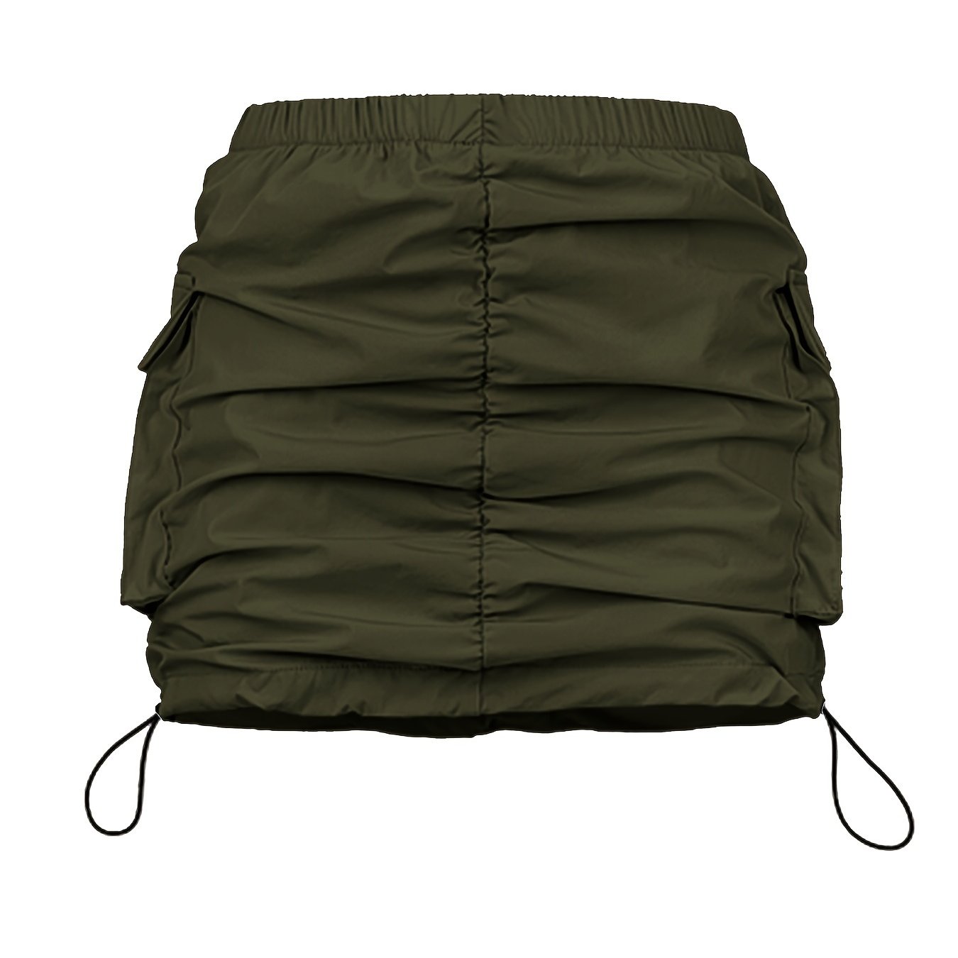 Damen Utility Minirock mit Kordelzug und Cargo-Taschen – Moderner Streetstyle