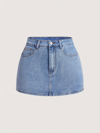 Damen Jeans Minirock mit Taschen und Schleifen – Modischer Streetstyle für Freizeit und Alltag