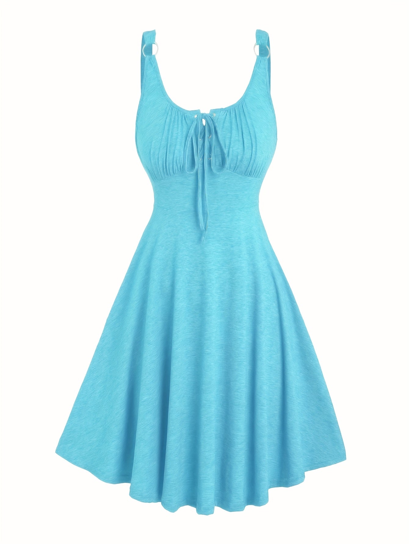 Damen Skaterkleid im Freizeitstil mit Schnürung und Schwingrock – Ideal für Alltag und Sommer