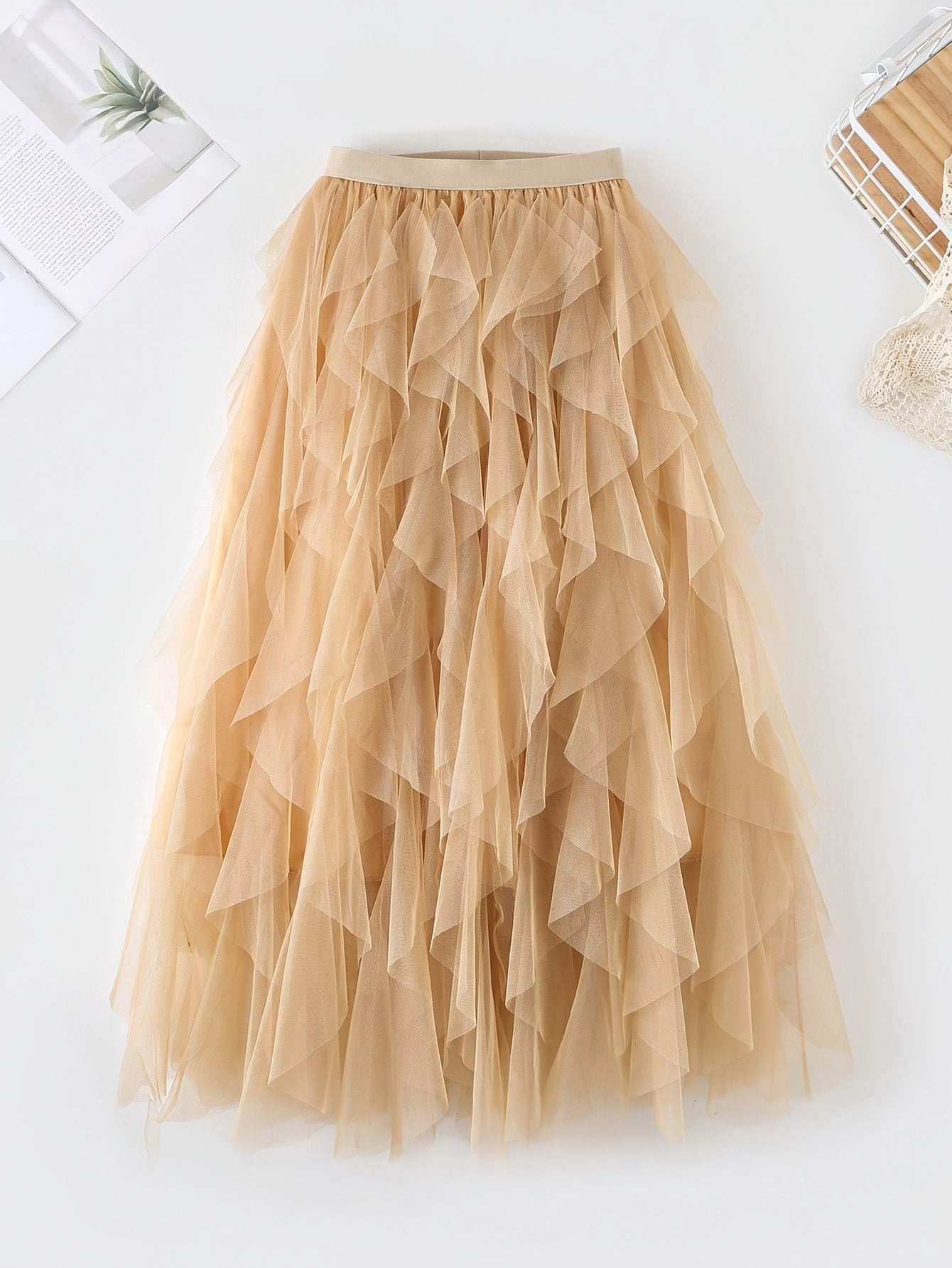Damen Maxirock mit Rüschen für festliche Anlässe und elegante Outfits