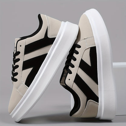 Herren Sneaker Low-Top Urban Streetstyle mit Plateau-Sohle – Trendige Freizeitschuhe