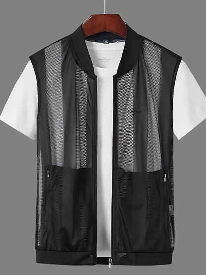 Herren Weste mit Reißverschluss und sportlichem Design – Ideal für Freizeit und Outdoor