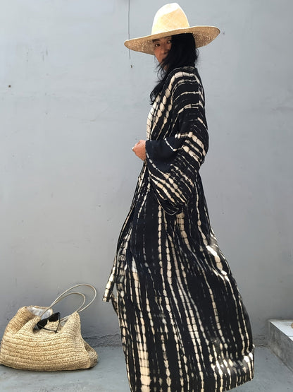 Damen Maxikleid Kimono Style – Eleganter Überwurf für Strand und Urlaub