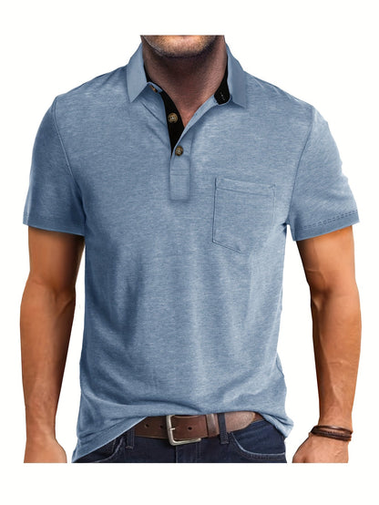 Herren Polohemd mit Brusttasche – Stilvolles Freizeitshirt für Alltag und Büro