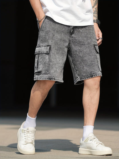 Herren Cargo Jeans Shorts im Streetwear Stil – Lässige Cargoshorts für Alltag und Freizeit