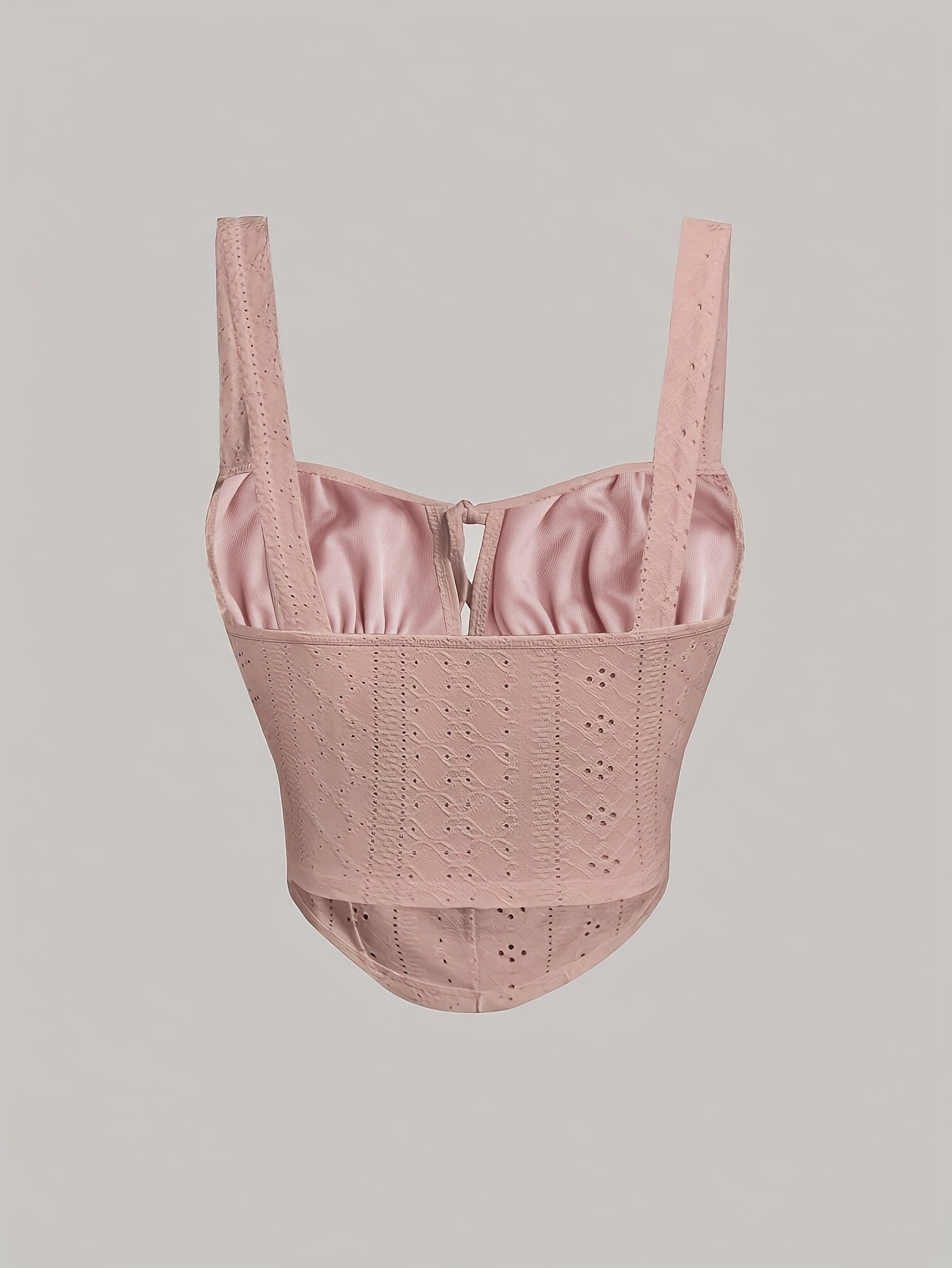 Damen Bustier Top im Corsagen-Stil mit Stickerei und Schleifendetail – Modisches Sommer-Oberteil für Alltag und Party