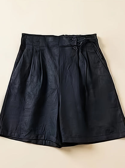 Damen Weite High-Waist Shorts im Casual-Look für Alltag und Freizeit