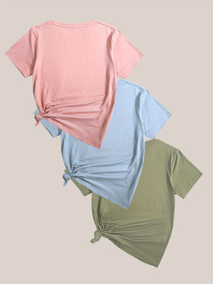 Damen T-Shirt Set mit Natur-Motiven und inspirierenden Prints – Lässige Kurzarmshirts für entspannte Outfits